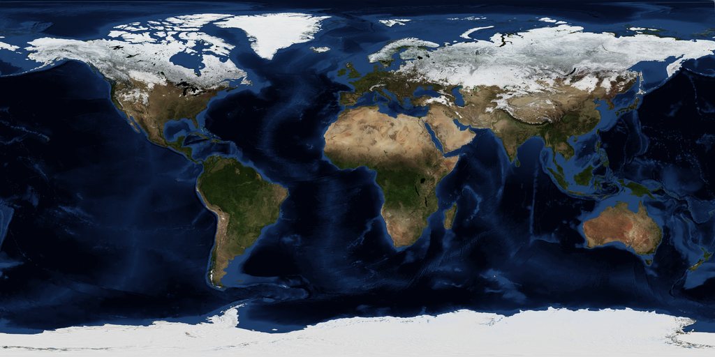 Earth surface map used by the orbital visualization